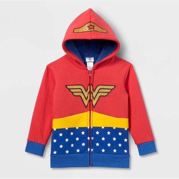 DC Comics Infant Toddler Wonder Woman Justice League Hooded Jacket Size 2T - Picture 1 of 3